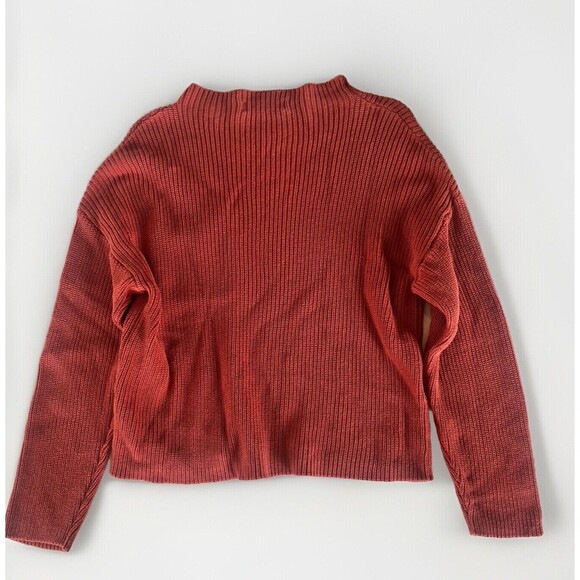 Prinbara Orange Mock Neck Sweater Womens Medium - Picture 6 of 8